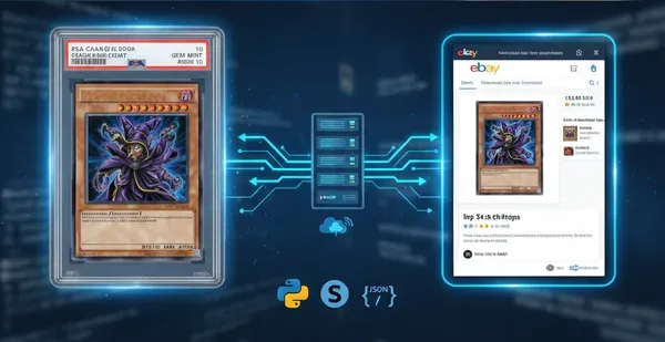 PSA graded card vault interface with eBay marketplace connection